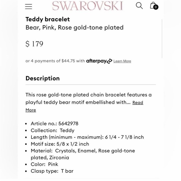 Swarovski Gold and Green Bear Bracelet - Picture 7 of 7